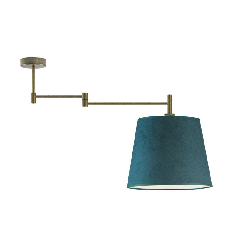 Scullion Fabric Semi Flush Mount, White, Green