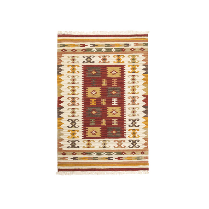 Anaheim Geometric Hand Knotted 23.62cm X 35.43cm Area Rug