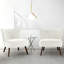 72 cm Wide Velvet Wingback Accent Chair with Button-Tufted Back-591419224