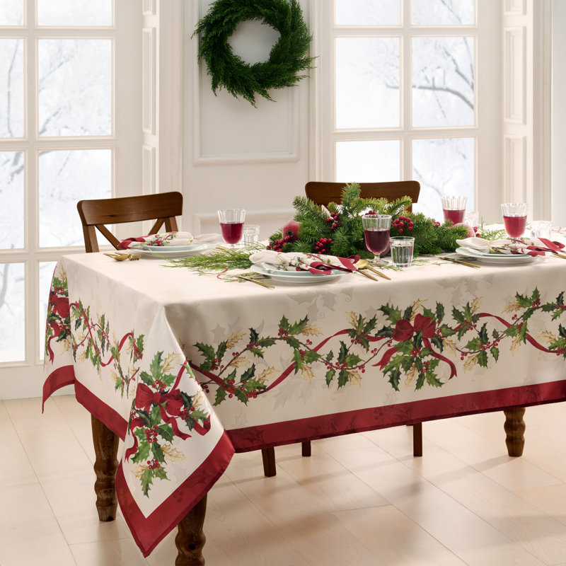 Nappe Villeroy & Boch Winter Bows & Garland, L 102 po x l 60 po