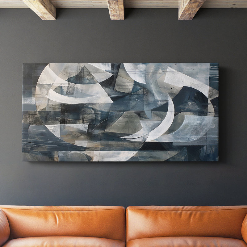 Toile tendue abstraite Seris 6 # XIII-Gallery, H 24 po x l 48 po