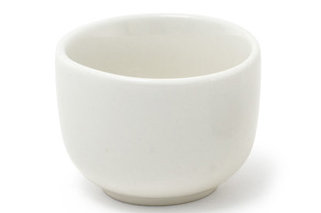 Catalyst® Ceramic Round Front Of The House Eurowhite Mini Cup/Ramekin, Euro White