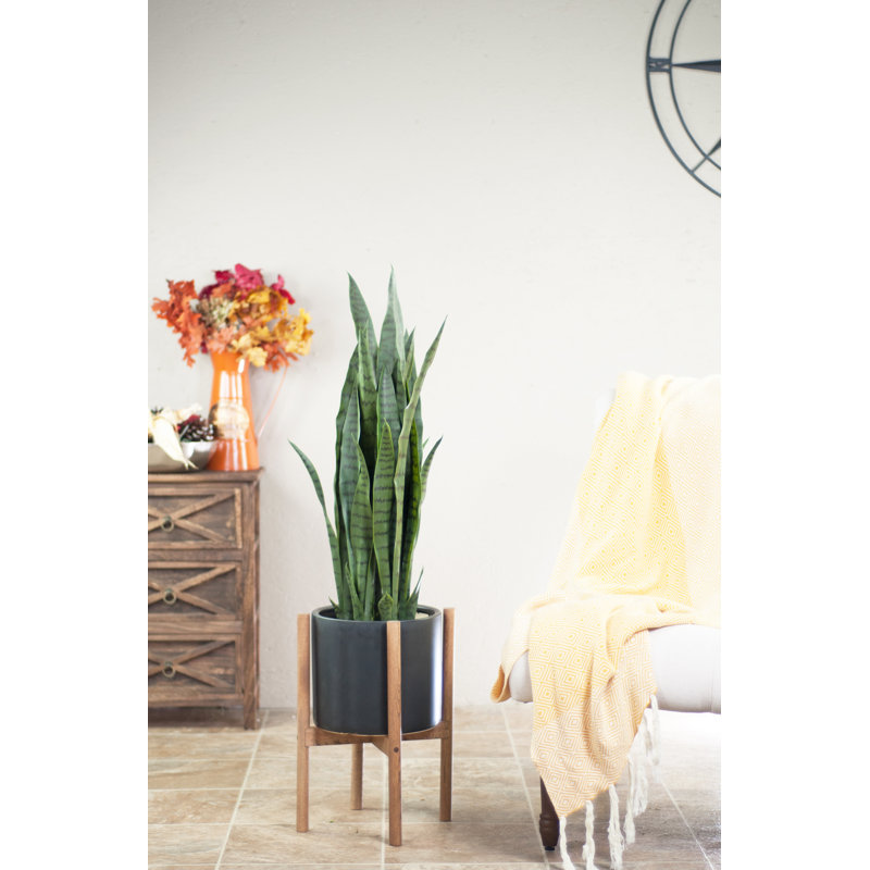 Handmade Pot Planter, 17" H x 12.5" W x 12.5" D, Special Walnut