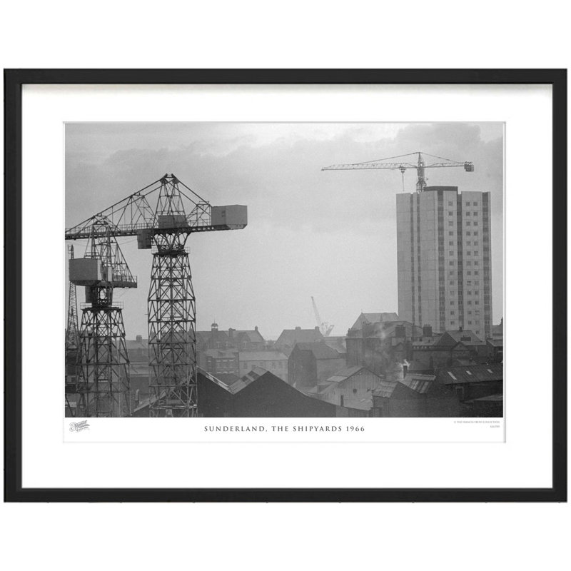 Sunderland, The Shipyards 1966 by Francis Frith - Single Picture Frame Print, 40cm H x 50cm W x 2.3cm D
