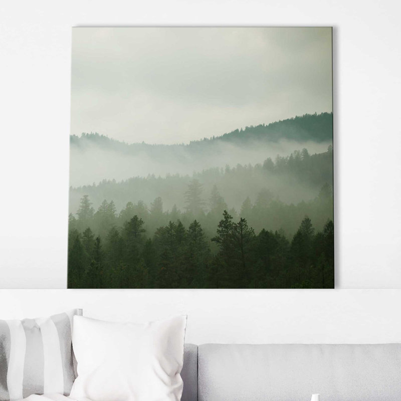 Verdant Country II par Carol Robinson - Peinture, L 18 po x H 18 po, Toile tendue