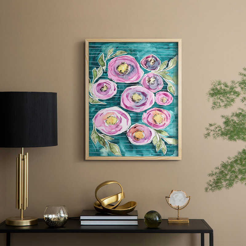 Impression encadrée Floral Radiance II - bois massif