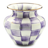 Violet Check Vase