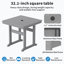Petit ensemble de salle à manger d'extérieur carré en polyester 32,1 po pour 4 personnes avec table-374525313