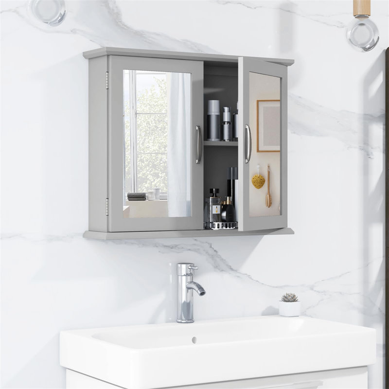 Bathroom Cabinet, Light Grey