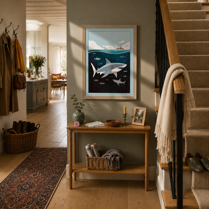 Surface and Depths Coastal - Framed Print, Oak, A3 - 42.0 x 29.7 cm