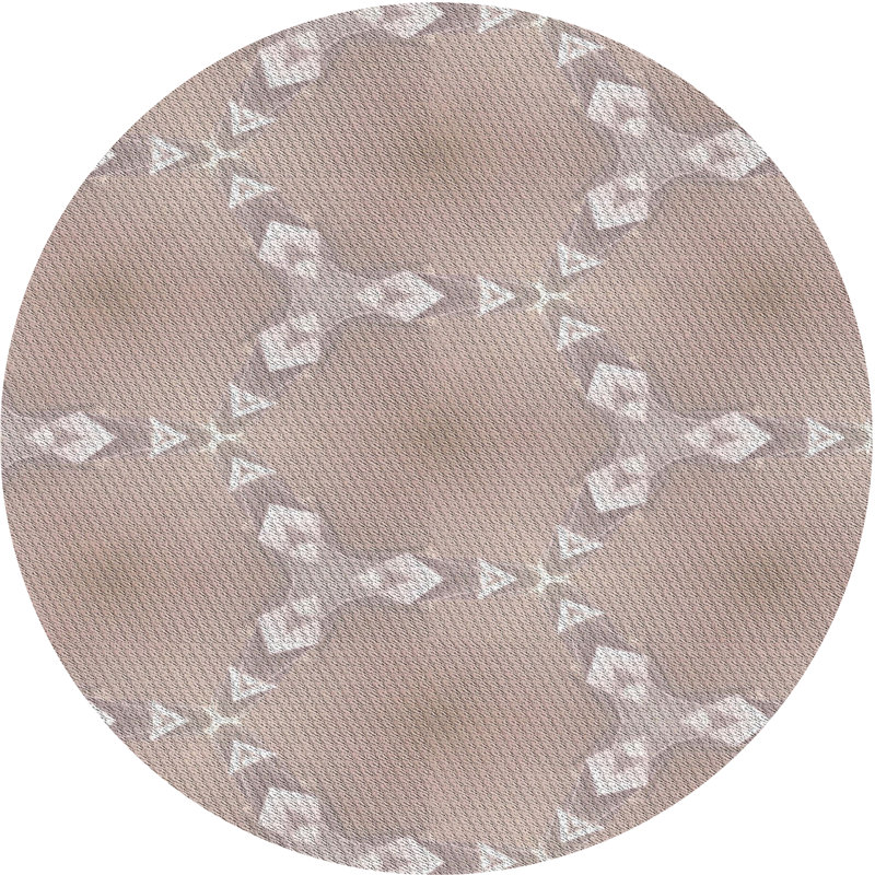 Geometric Indoor Rug, Round 3'