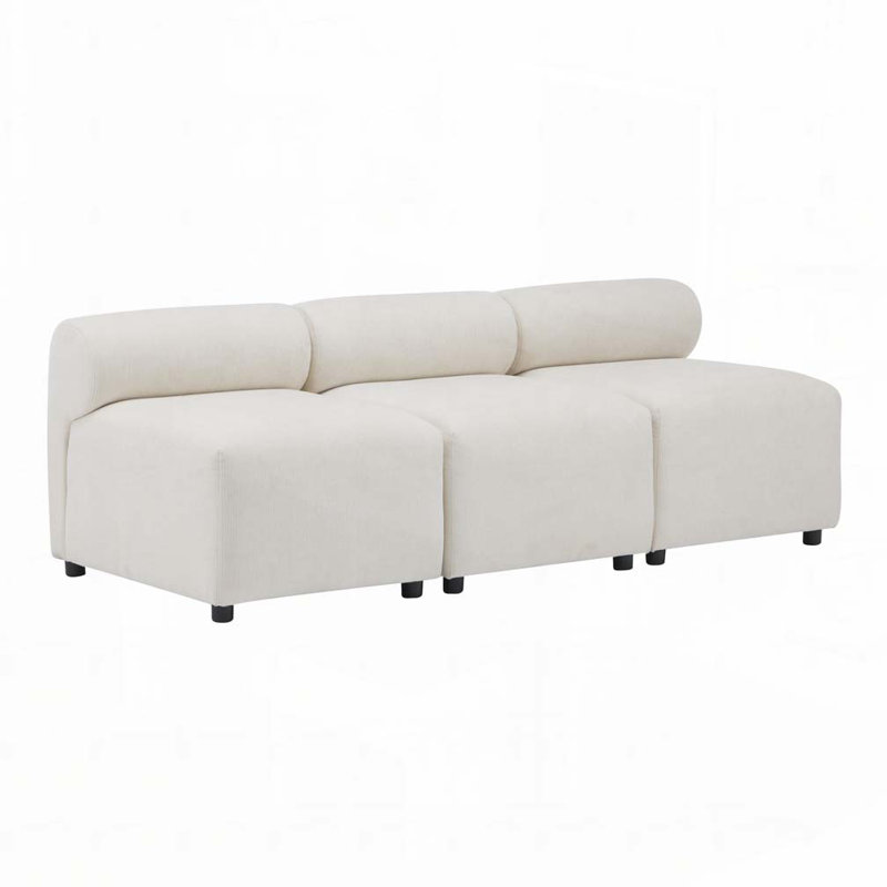 Armless 3-Piece 3 Seater Modular Couch