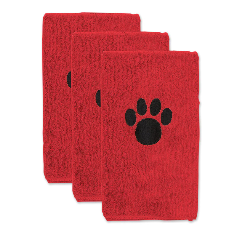 Ensemble de serviettes de bain 3 pièces Hockman, Rouge
