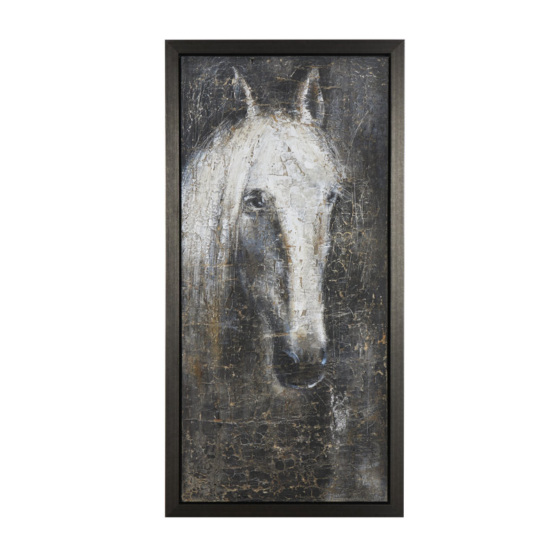 Cheval, art mural encadré sur toile