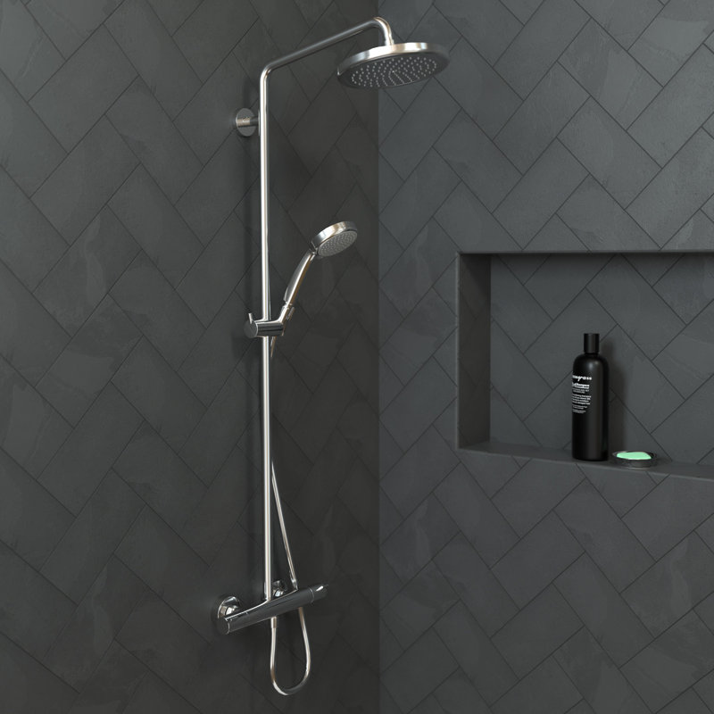 Croma Showerhead 220 1-Jet, 1.75 GPM, 1.1 GPM, Chrome