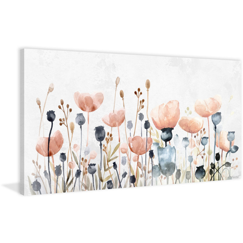 Wild Poppy Fields by August Grove - Wrapped Canvas Painting, 57cm H x 114cm W x 3.81cm D