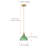 1-Light dark green glass dimmable pendant lamp