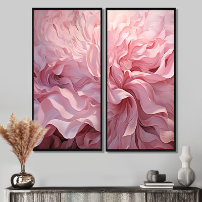 Pink Tender Twirl Spiral - Pink Canvas Wall Art