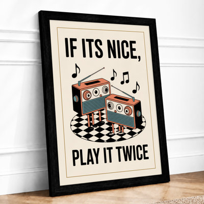Play It Twice Retro - Framed Print