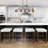 Lateefah-A 38.5" W 5 - Light Modern Kitchen Island Linear Black/Brass Pendant Light 