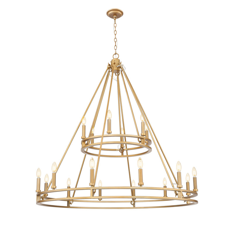 Lustre en laiton 18 lumières Dennison Signature