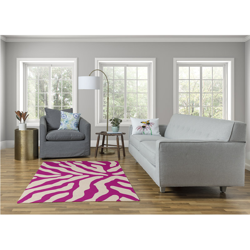 Cymphonique Chenille Animal Print Indoor Rug, Rectangle 4' x 6'