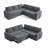 Sectional Sleeper Sofa With Pull Out Couch, Modern 5 Seat L Shaped Modular Couch, Sectionals Modular Sofa With Storage, Comfy Sectional Couches For Living Room & Apartment-1109446399
