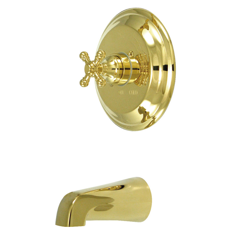 Robinet de baignoire à pression équilibrée à poignée simple Kingston Brass Metropolitan, Chrome poli