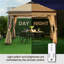 11 pi. L 11 pi. X P 11 pi. D Pavillon de jardin en fer avec lumières DEL solaires-110916857-110916858