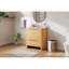 Meuble-lavabo moderne adouci de 30 po avec lavabo en bois de pin et en céramique, dossier ouvert, portes à fermeture en douceur, tablette à 2 portes, tiroir intérieur spacieux réglable