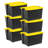 60qt Latching Storage Bin Black w/ Yellow Lid