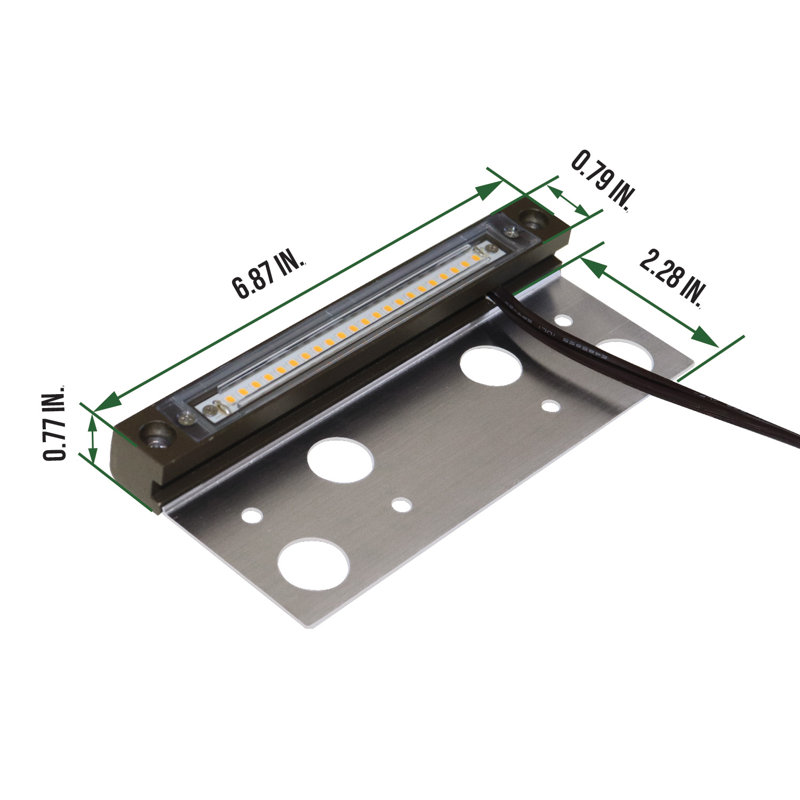 Dark Bronze Low Voltage Integrated LED Metal Step Light Pack