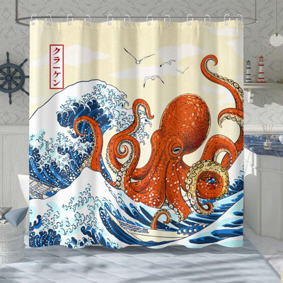 Funny Shower Curtain With 12 Hooks