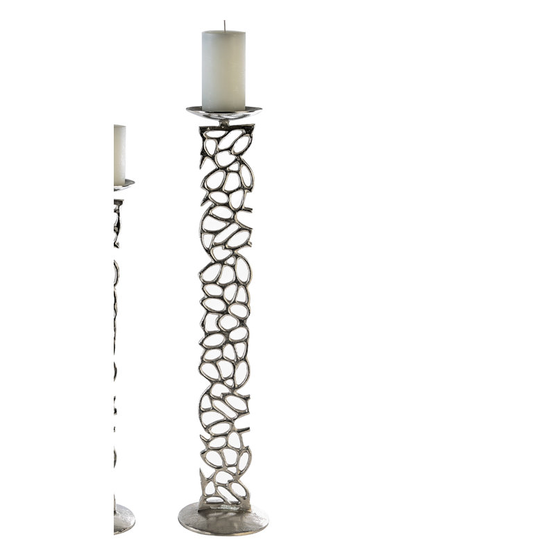 Metal Floor Candlestick, 80cm H x 18cm W x 18cm D