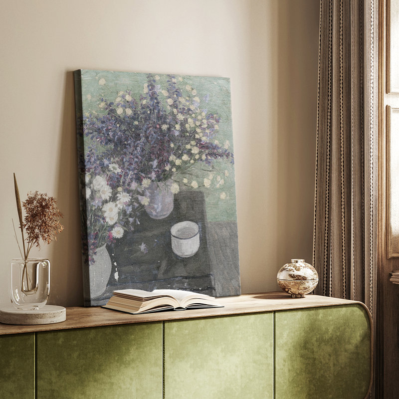 Imprimé floral rétro CCLXVII - galerie Cavas sur mesure, H 27 po x l 18 po