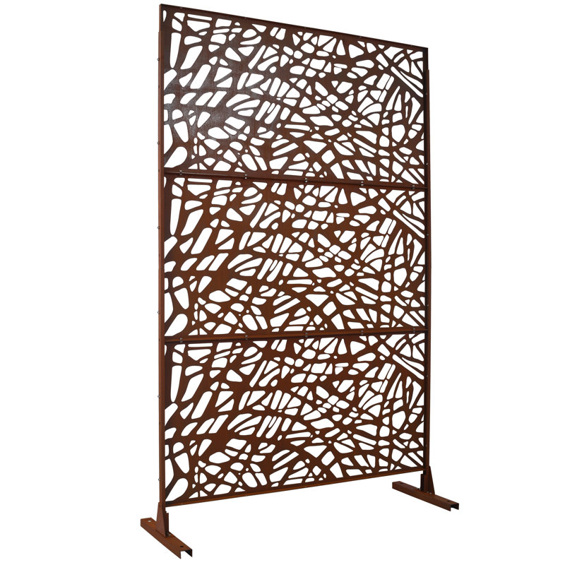 Écran d'intimité extérieur et intérieur H 76 po x l 48 po, Rouge rouille