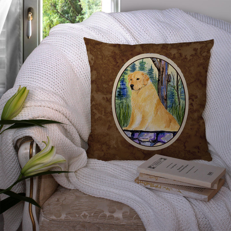 Coussin décoratif intérieur/extérieur golden retriever