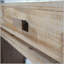 Console rustique en bois avec 3 tiroirs