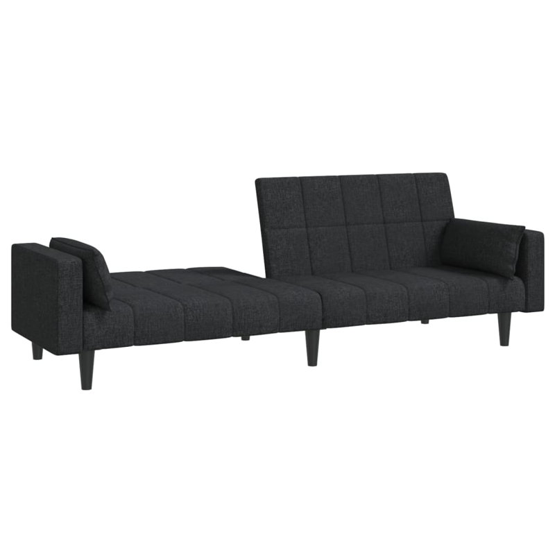 Shardi Upholstered 86.6'' Sofa, Black Fabric