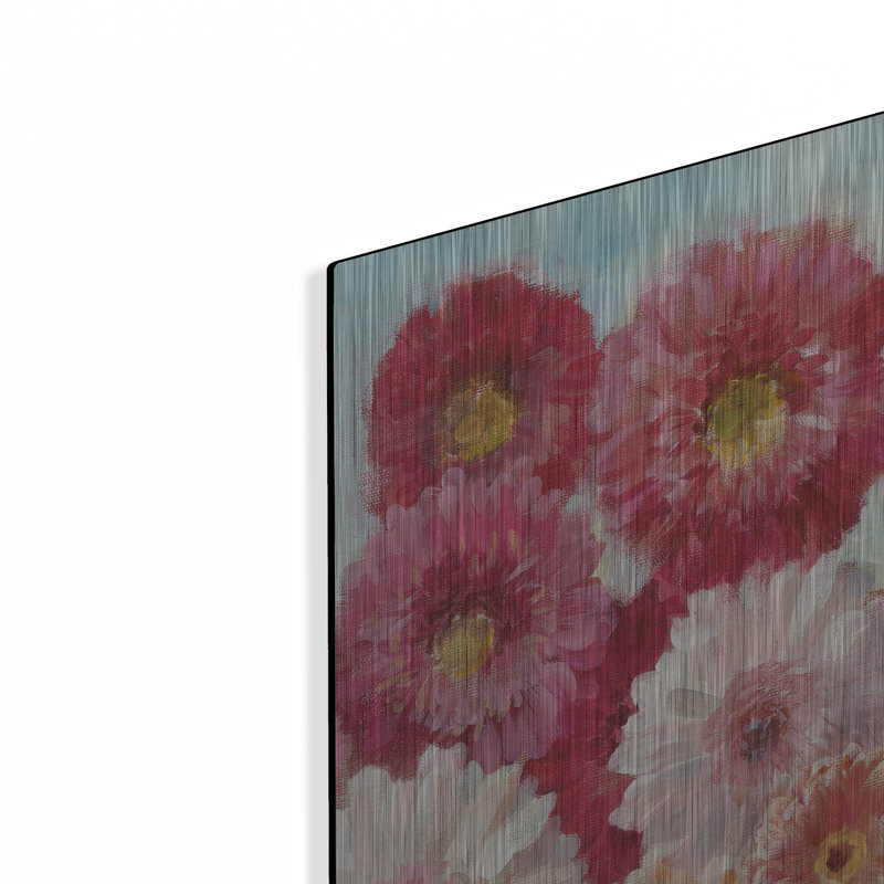 Lark Manor ™ «Daisies Spring 1» par Danhui Nai, art mural en métal, H 48 po x l 48 po