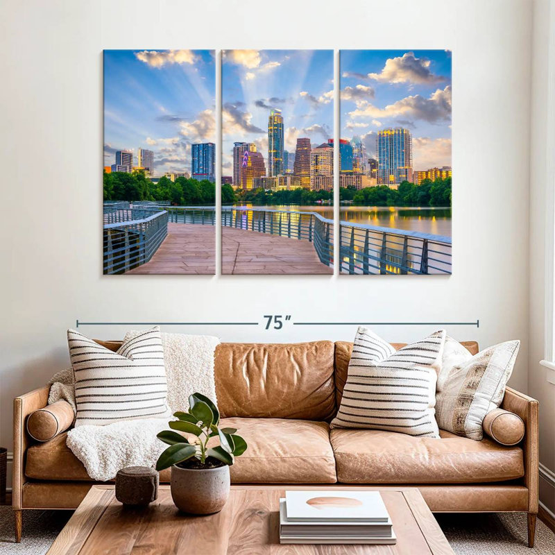 Sireci Austin Footbridge Skyline, 42" H x 65" W