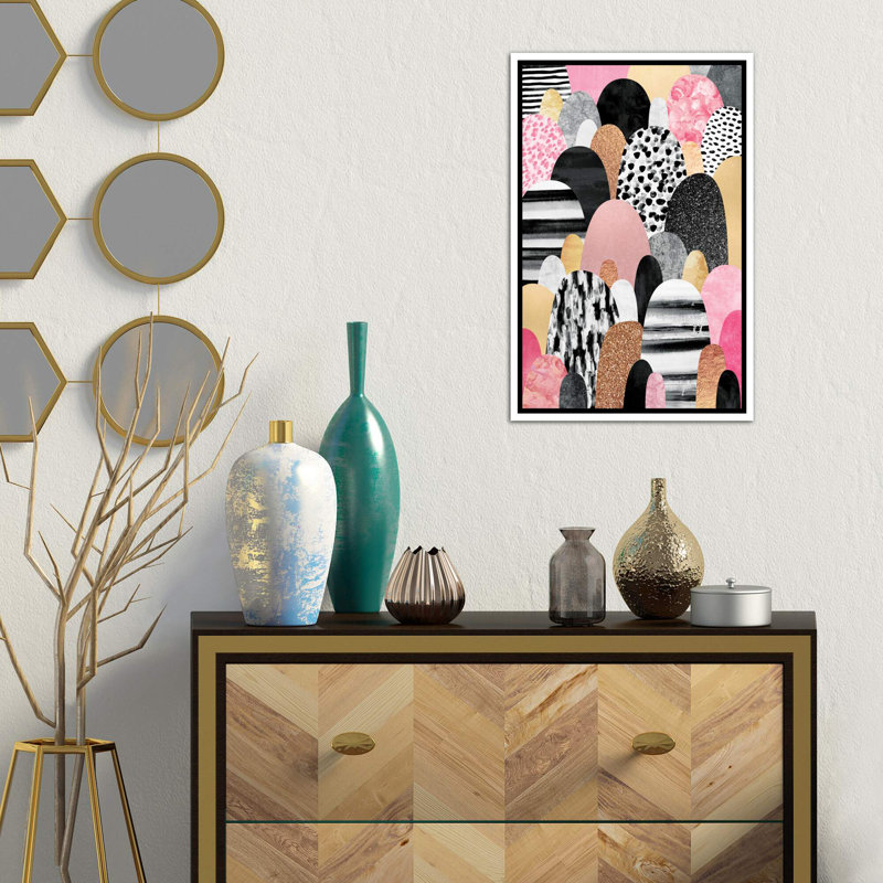 « rose pebbles » par elisabeth fredriksson-impression, Toile blanche encadrée, H 26 po x l 18 po x 1,5 po