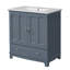 Meuble-lavabo 30 po avec lavabo en céramique-909929620