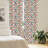 Vintage 80s Style Geometric Semi-Sheer Rod Pocket Sliding Panel-343862981