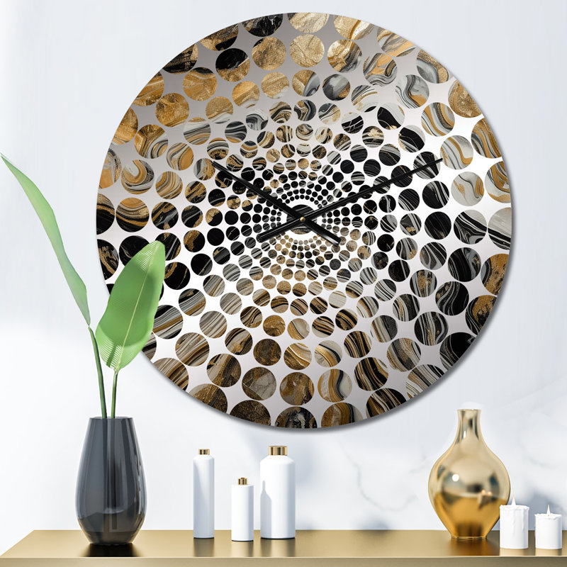 Libero - Horloge murale abstraite en marbre, Petit