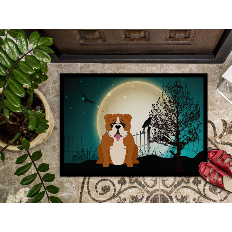 Tapis d'extérieur Owyhee Halloween, Rectangle 2 pi x 3 pi, Brun et blanc