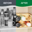Organisateur de bouteilles d'eau en bambou avec étiquettes, paquet de 2, support de rangement pour garde-manger, porte-bouteilles et bouteilles de vin-121676158-121676157