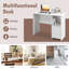 Bureau d'ordinateur rectangulaire avec armoire Gus