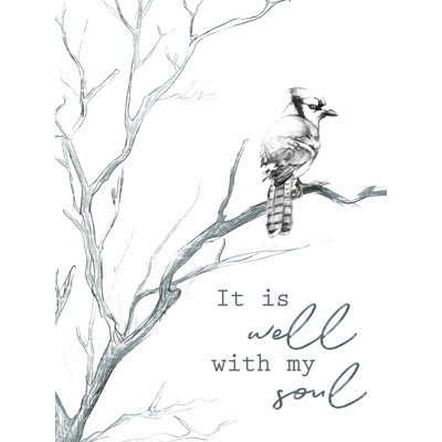 " It is Well with My Soul Bird " Mixed Media Print