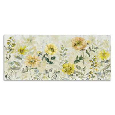 Yellow Buttercup Garden Canvas, design by Sally Swatland